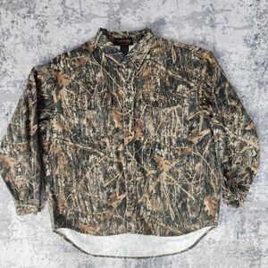 Vintage True Timber Shirt Mens XL Realtree Camo Button Long Sleeve Hunt Outdoor